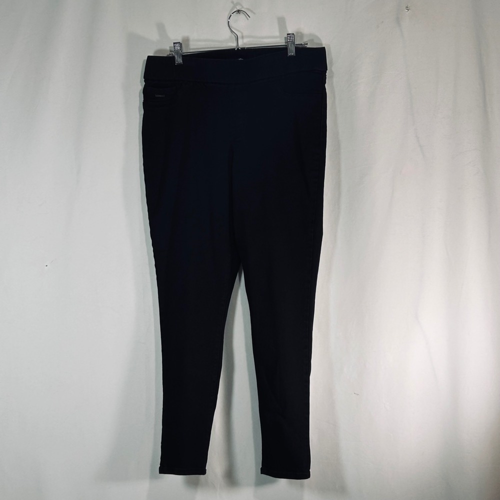 Nine West Jeans Womens Black Pull On Skinny Pants High Rise‎ Stretch Denim 12